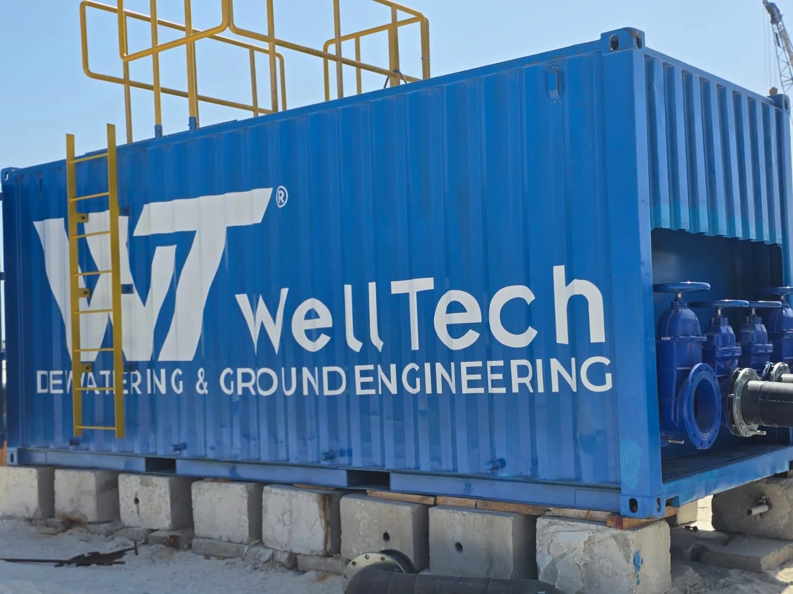 WellTech pumping container on a permanent installation