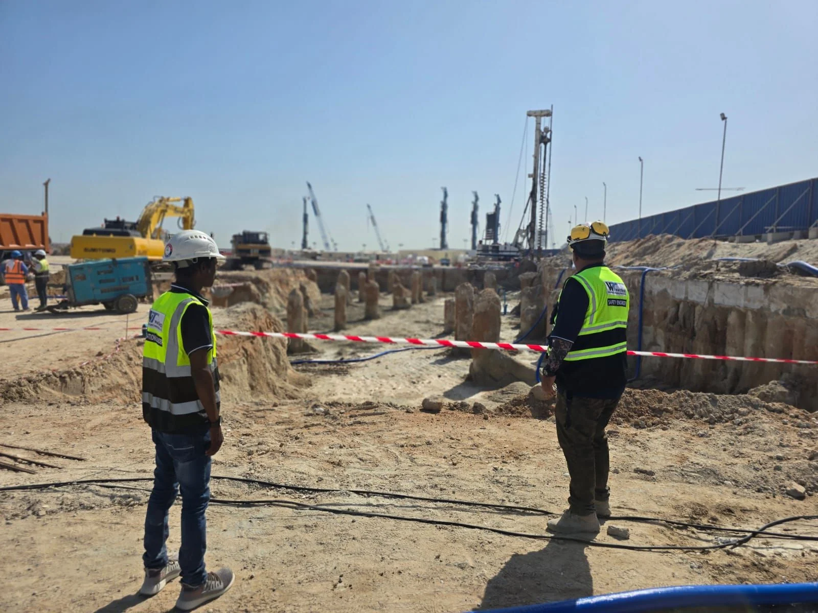 WellTech engineers on an excavation
